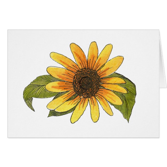 Cartão de girassol (Frente horizontal)