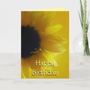 Cartão de Girassol Cartão Amarelo Flor Cartões de 