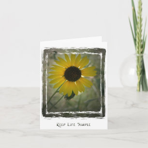 Cartão de girassol KeepLifeSimple