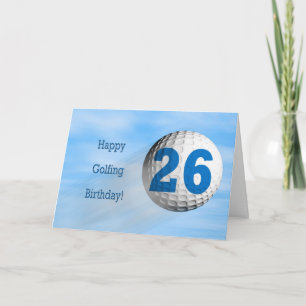 Cartão de golfe de 26.o aniversário