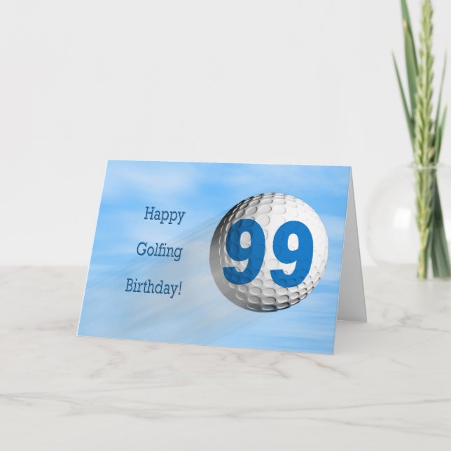 Cartão de golfe de 99º aniversário (Frente)