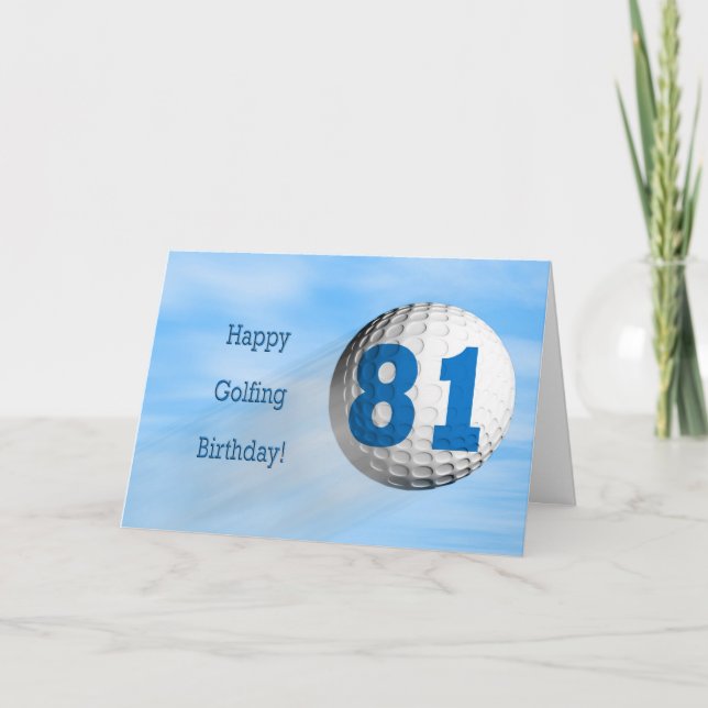 Cartão de golfe de aniversário de 81ruas (Frente)