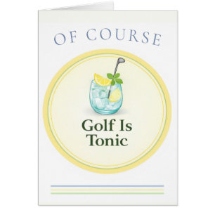 Cartão de Golfe É Tônico   Cartões de Saudação