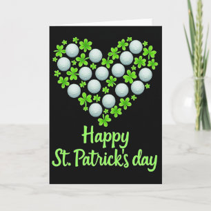 Cartão de Golfe Shamrock St Patrick