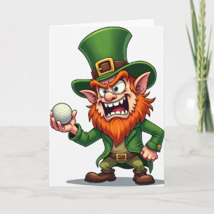 Cartão de Golpe de Leprechaun Irritado