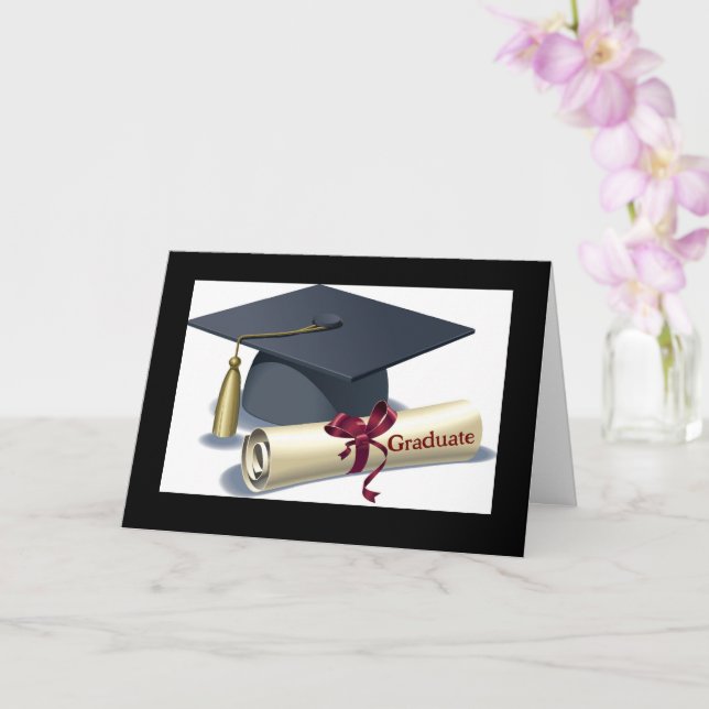 Cartão de Graduação Cristão (Orquídea)