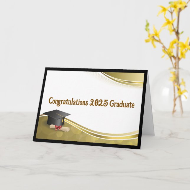 Cartão de Graduação Cristão (Flor Amarela)