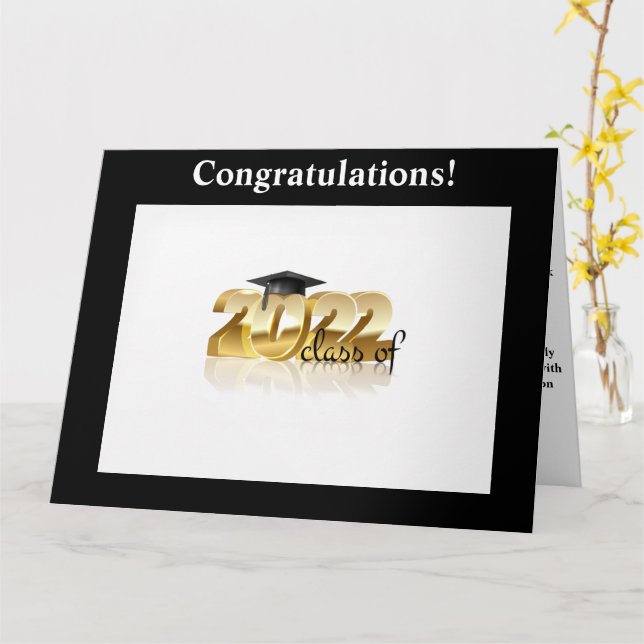 Cartão de Graduação Cristão (Flor Amarela)