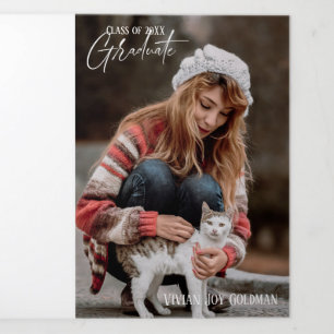 Cartão de Graduação de 5 Fotografias Triplicadas