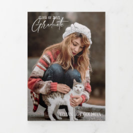 Cartão de Graduação de 5 Fotografias Triplicadas