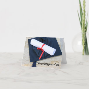 Cartão De Graduação De boné E Diploma