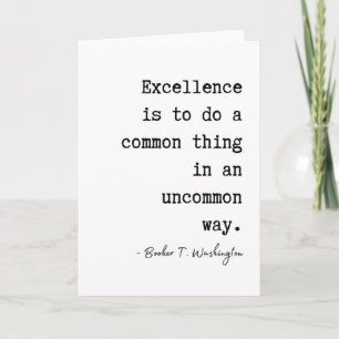 Cartão de Graduação de Excelência do Booker T. Was