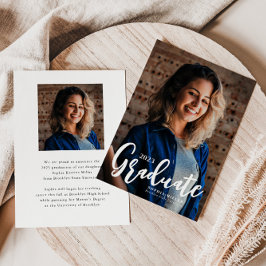 Cartão de Graduação de Foto do Script 2 do Formand