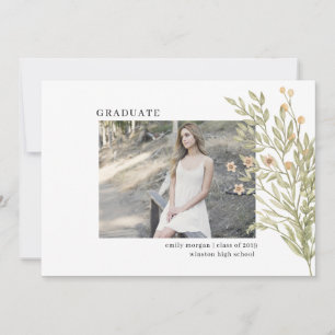 Cartão de Graduação de Fotos ⎢ Mágica Flores