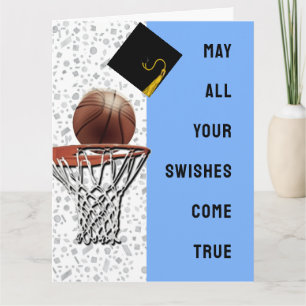 Cartão de Graduação de Parabéns de Basquete