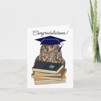Cartão de Graduação de Wise Owl