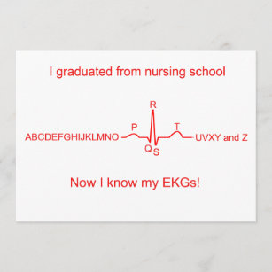 Cartão de Graduação EKG para Enfermagem Escolar