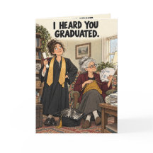 Cartão de Graduação Engraçado | Avó Humor Knitty G