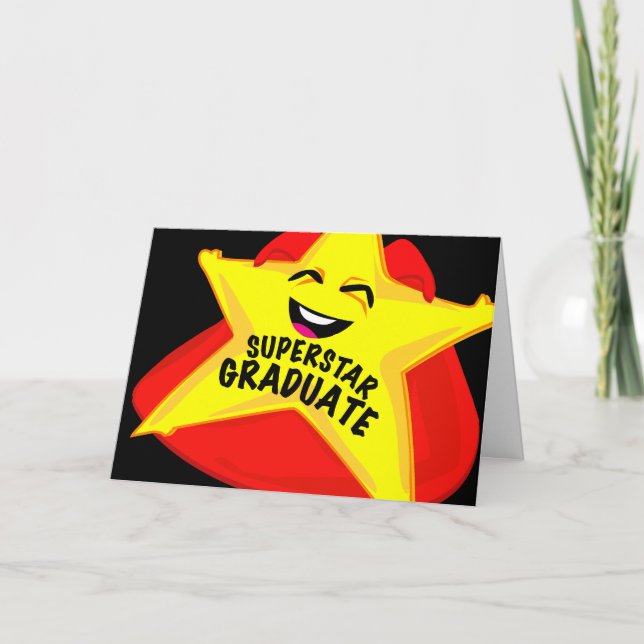 cartão de graduação humorística do formando super- (Frente)