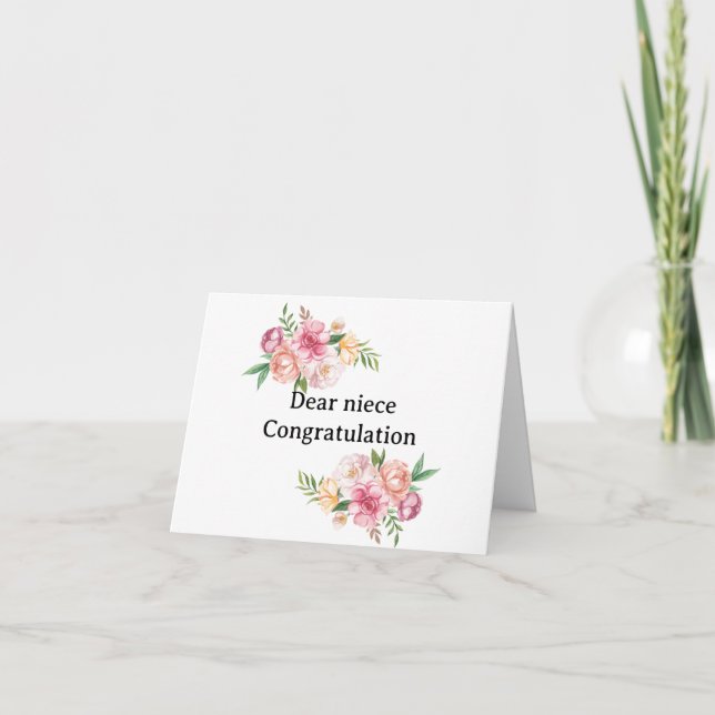 cartão de graduação para a sobrinha (Frente)