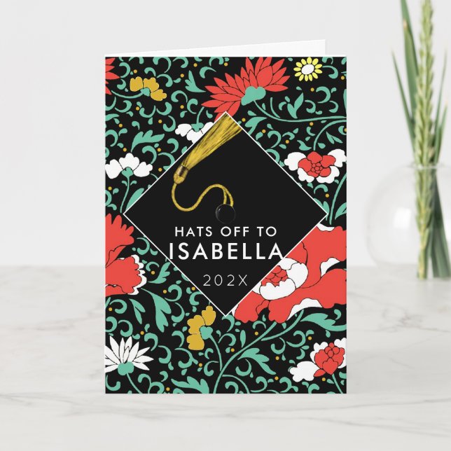 Cartão de Graduação para Garotas Adolescentes (Frente)