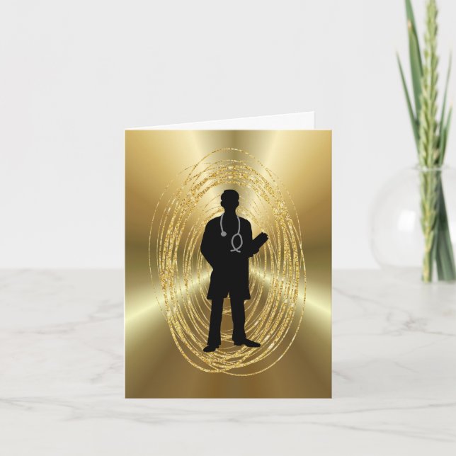 Cartão de Graduação para Médico Masculino (Frente)