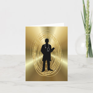 Cartão de Graduação para Médico Masculino