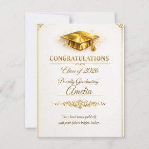 Cartão de Graduação Personalizado da Turma de 2026