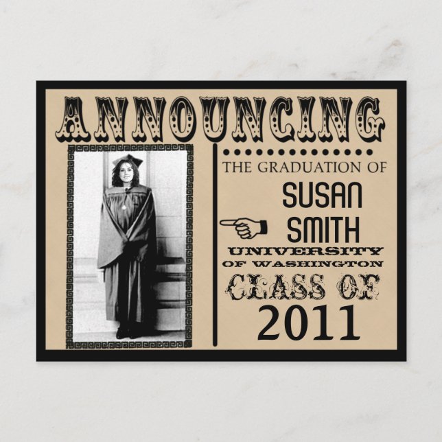 Cartão de Graduação Personalizado Engraçado (Frente)