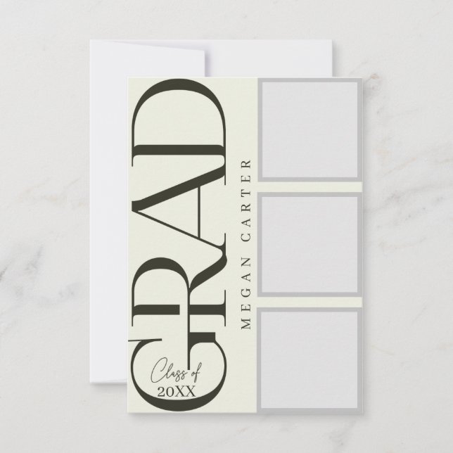 Cartão de Graduação Personalizado Moderno de 2025 (Frente)