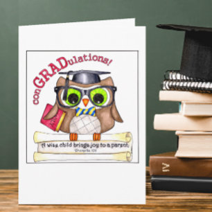 Cartão de Graduação Wise Owl