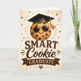 Cartão de Graduado de Biscoito Inteligente