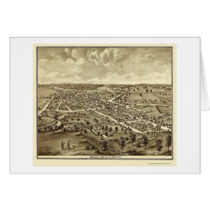 Cartão De Graff, mapa panorâmico do OH - 1875