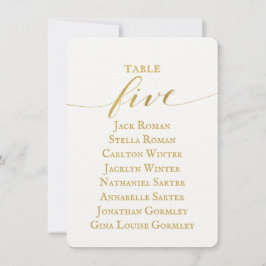 Cartão de Gráfico de Assentos de Casamento com Cal