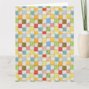 Cartão de Grande Agradecimento CRAZY QUILT
