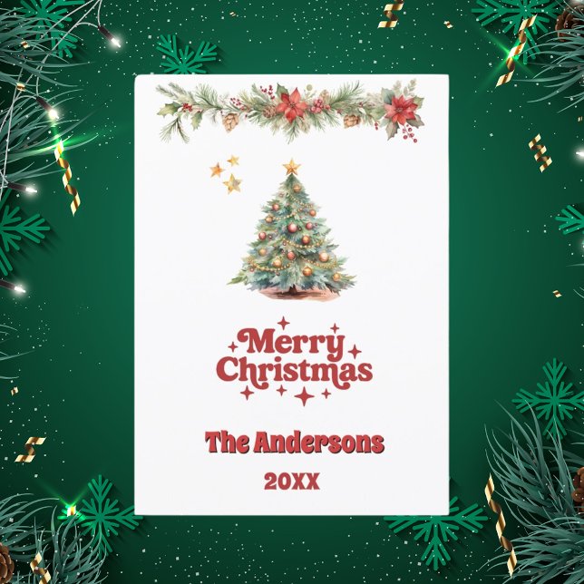 Cartão de granja da árvore de Natal feliz (Criador carregado)