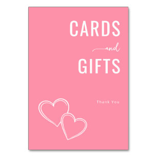 Cartão de Gratidão Minimalista Rosa Quente
