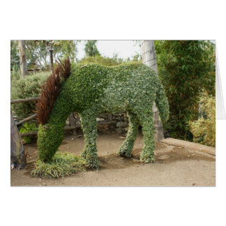 Cartão de Greeeting do Topiary do cavalo