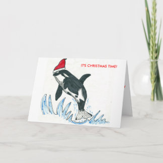CARTÃO DE GREETING DE NATAL - ORCA