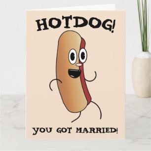 CARTÃO DE GREETING DE PARABÉNS DE HOTDOG DE COBERT