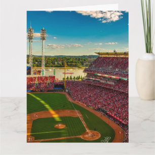 CARTÃO DE GREETING DO VAZIO CINCINNATI BASEBALL BA