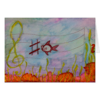 Cartão de Gretting da música do "C-Tubarão"