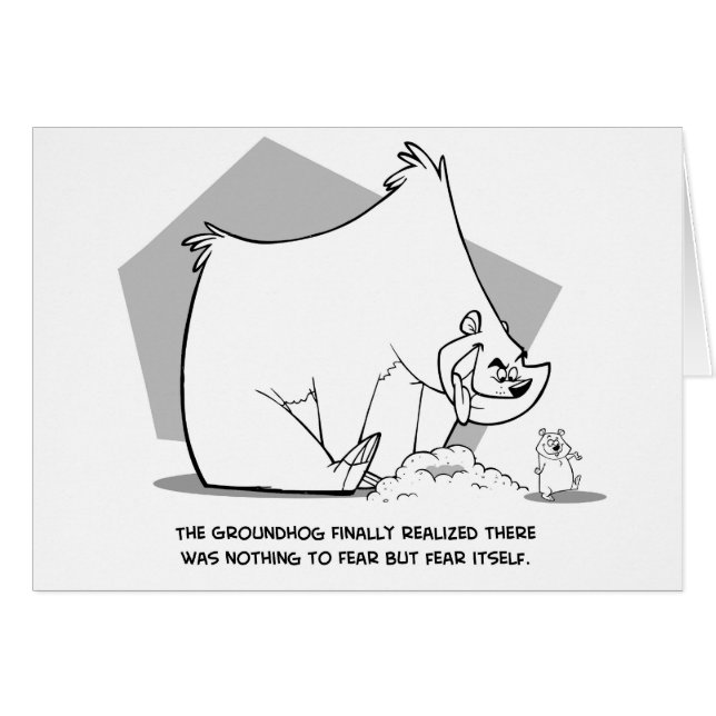 Cartão de Groundhog (Frente Horizontal)