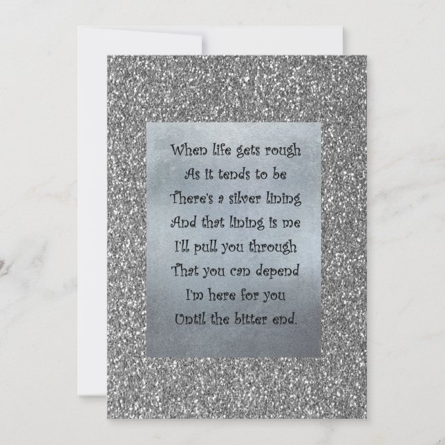 Cartão de guarnição de prata (Frente)