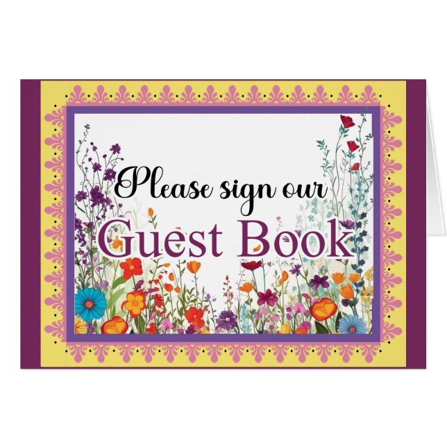 Cartão de Guestbook de Açúcar Gótico Gótico-Cinto (Frente horizontal)