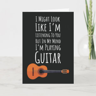 Cartão de Guitarrista Engraçado Guitarrista Humor