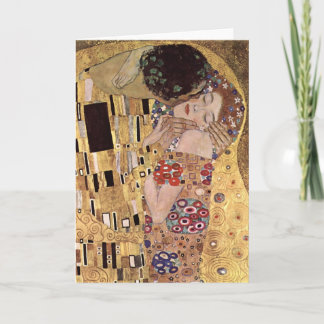 Cartão ~ de Gustavo Klimt o beijo