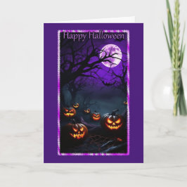 Cartão de Halloween de Encontro Spooky Jack-O-Lant