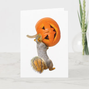 Cartão de Halloween de Jack-o-Lanterna de Carregan