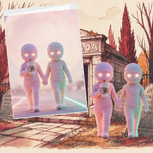 Cartão de Halloween de Mamãe Pastel Fofo • Aestéti